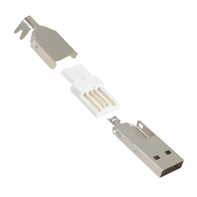 CONN PLUG USB1.1 TYPEA 4POS SLD
