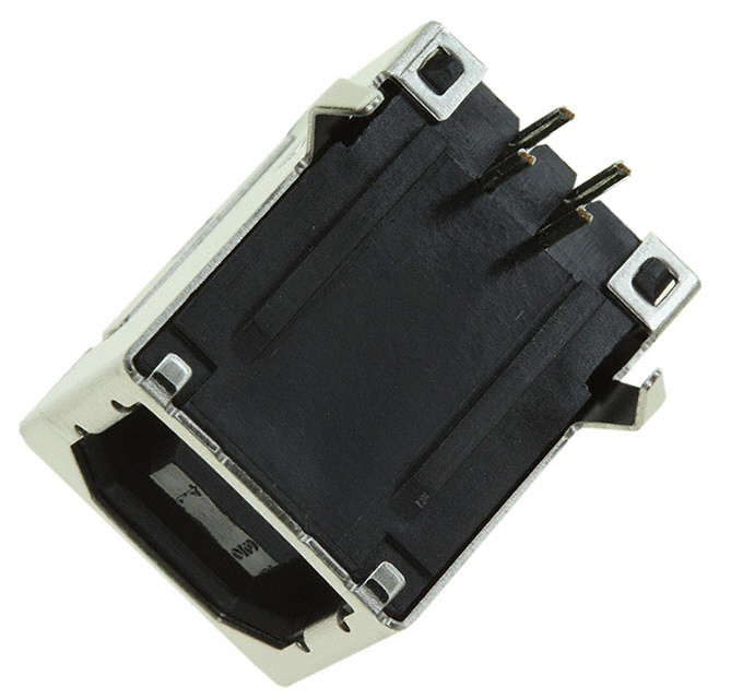 CONN RCPT USB2.0 TYPEB 4POS R/A