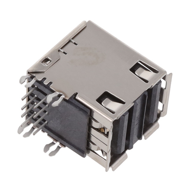 CONN RCPT USB2.0 TYPEA STACK R/A