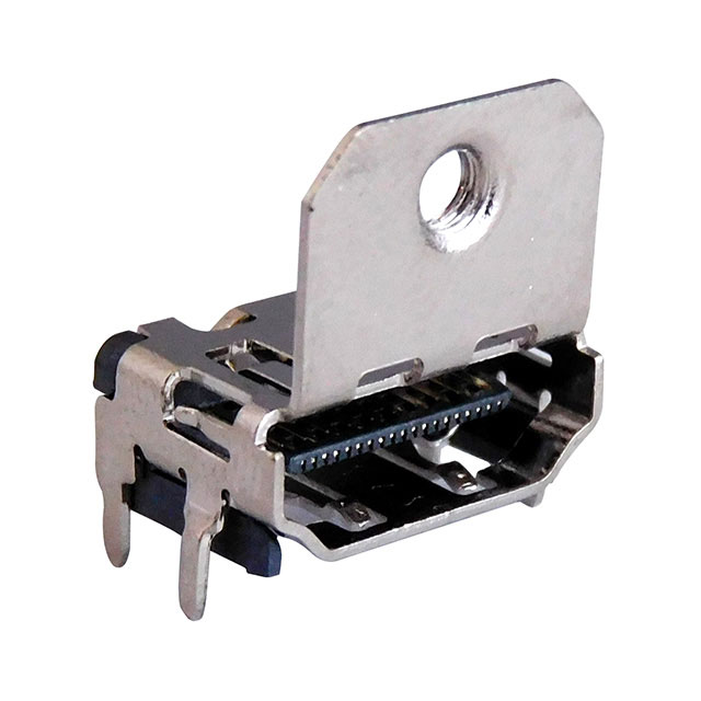 CONN RCPT HDMI 1.4 R/A W/FLANGE