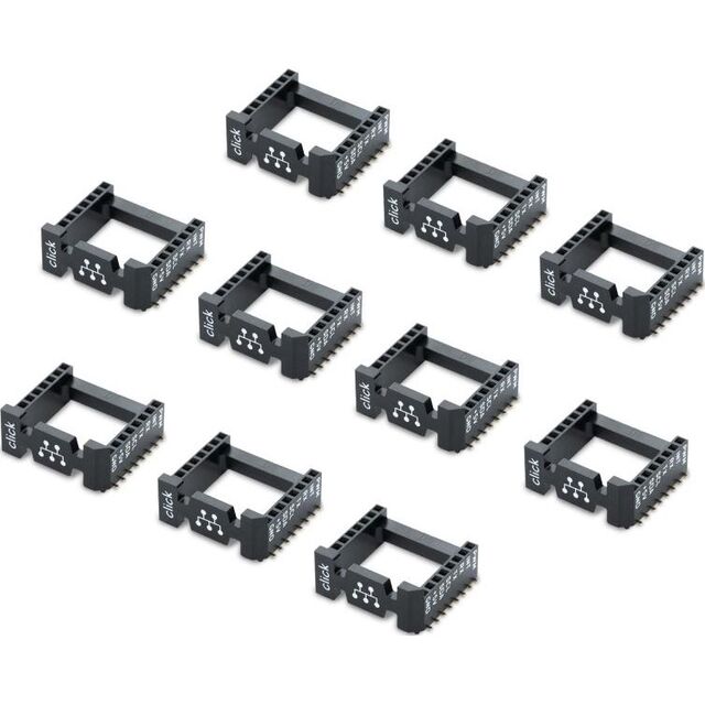 SOCKET MIKROBUS 16 SMD BLACK (10