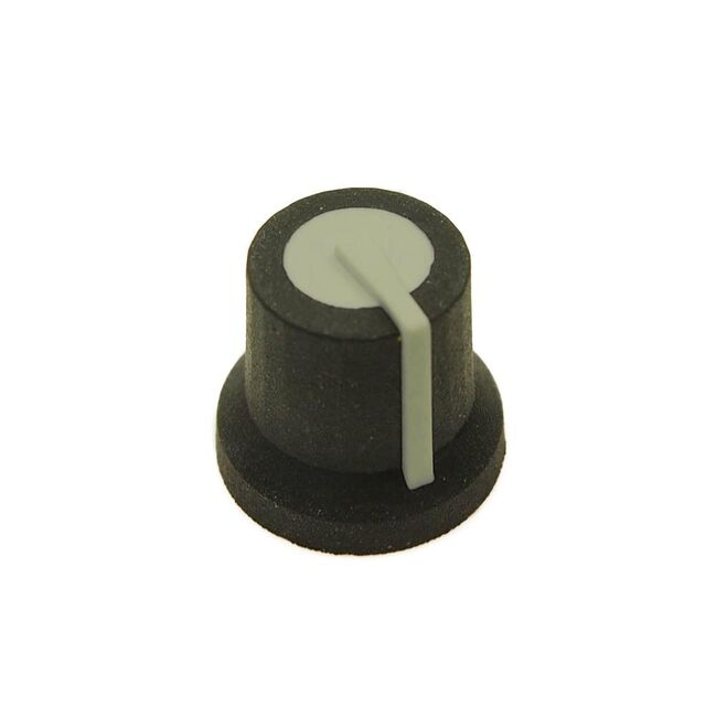 KNOB K87MAR BLACK 6MM SPL GREY