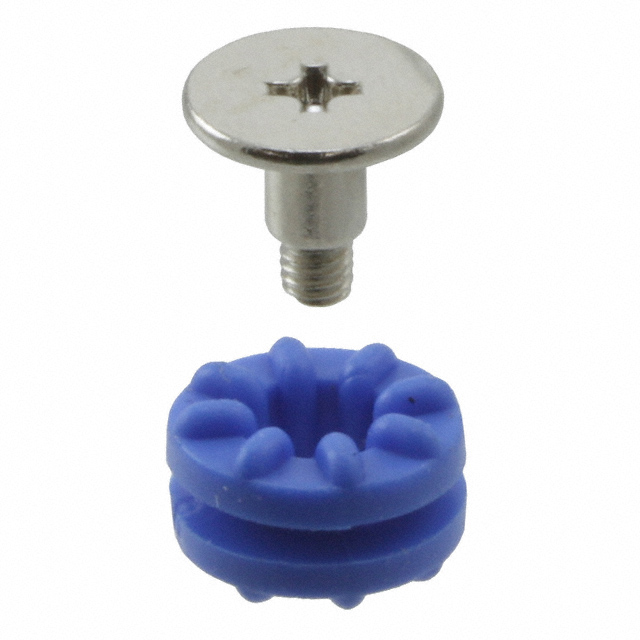 SCREW GROMMET M3 RUBBER BLUE