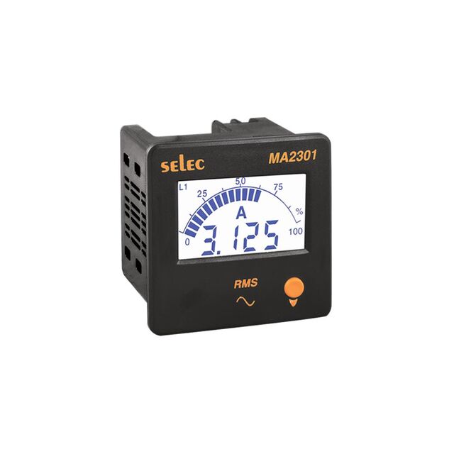 AMMETER 0.05-6.2A LCD PANEL MNT