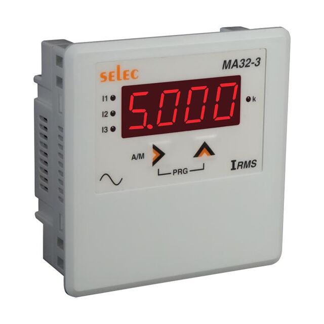 AMMETER 0.05-6A LED PANEL MOUNT
