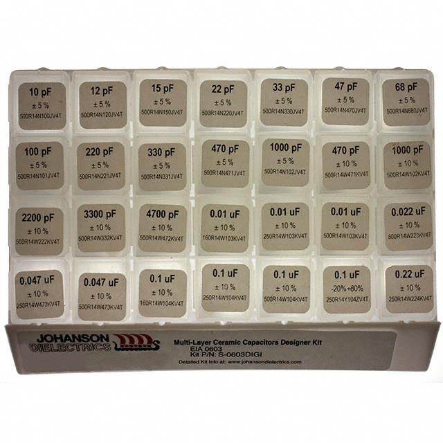 CAP KIT CER 10PF-0.22UF 1400PCS