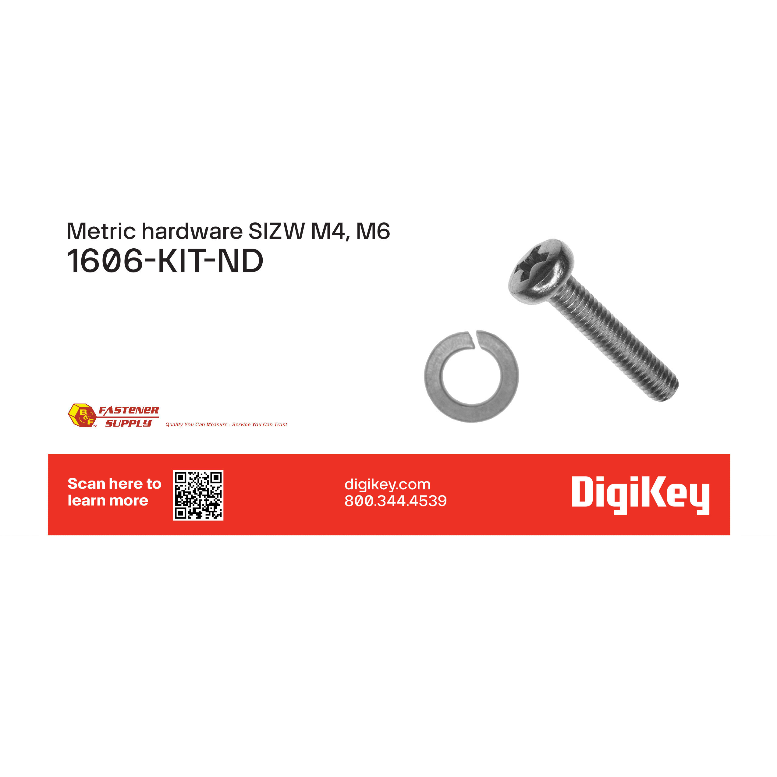 METRIC HARDWARE SIZW M4, M6