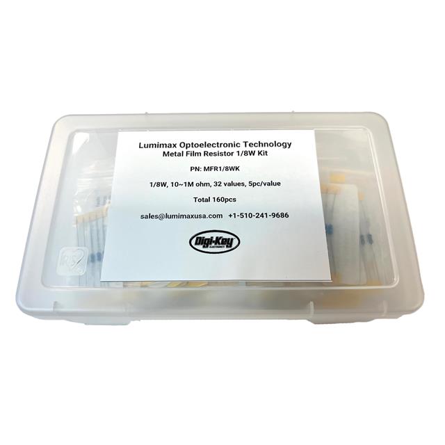 1/8W Metal Res Kit 10~1M 160pc