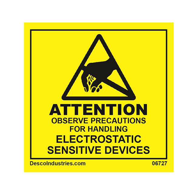 LABEL ESD/STATIC 2"X2" 500PC
