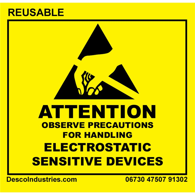 LABEL ESD/STATIC 2"X2" 500PC