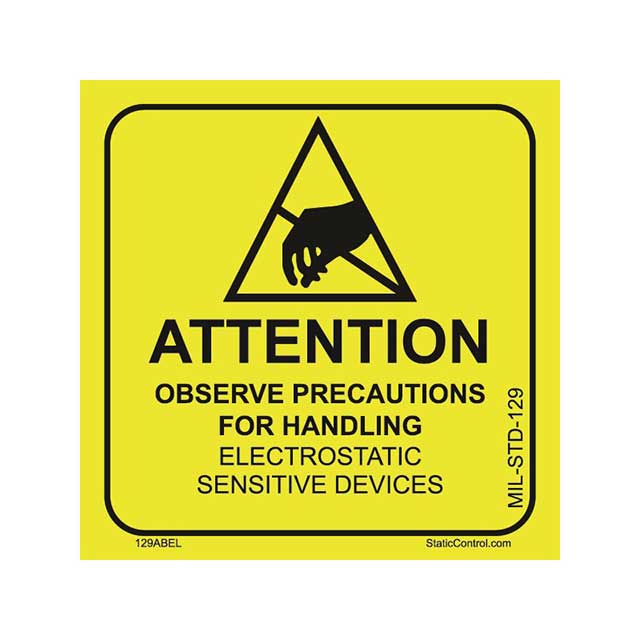 LABEL ESD/STATIC 2"X2" 500PC