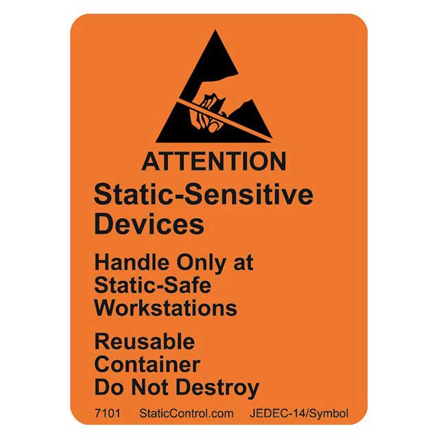 SIGN ESD/STATIC 2.5"X1.88" 500PC