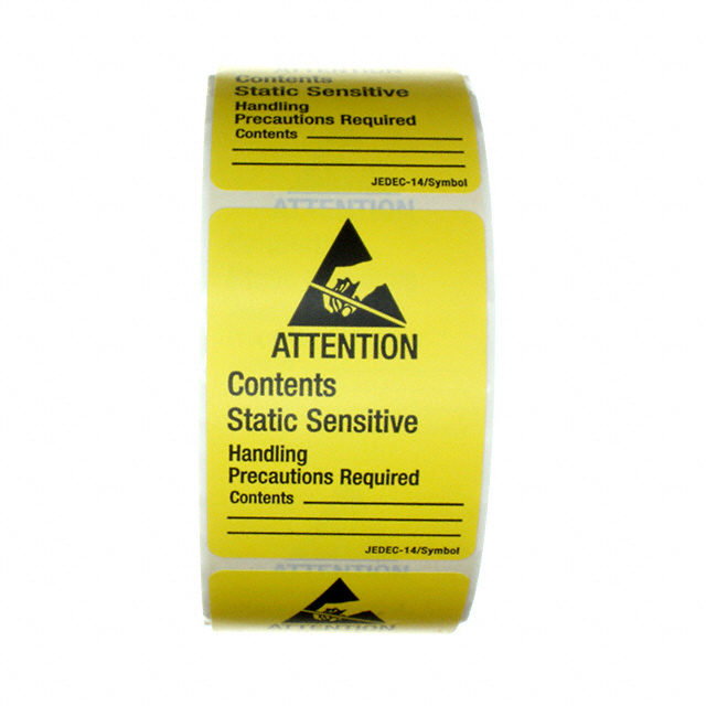 SIGN ESD/STATIC 2.5"X1.88" 500PC