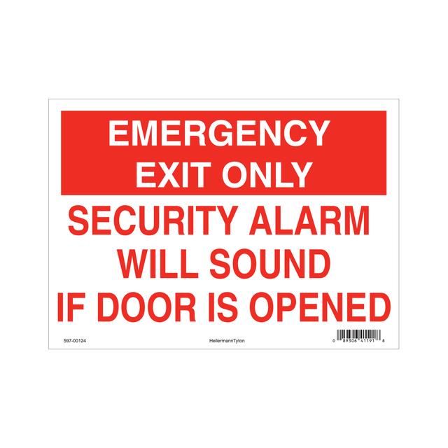 EMERGENCY EXIT SIGN, 10" X 14",