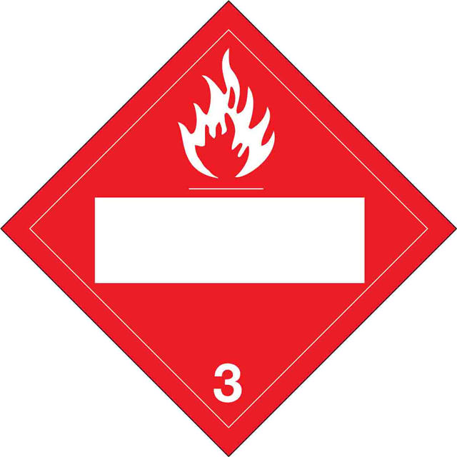 B101 10.75X10.75 RED/W FLAMMABLE