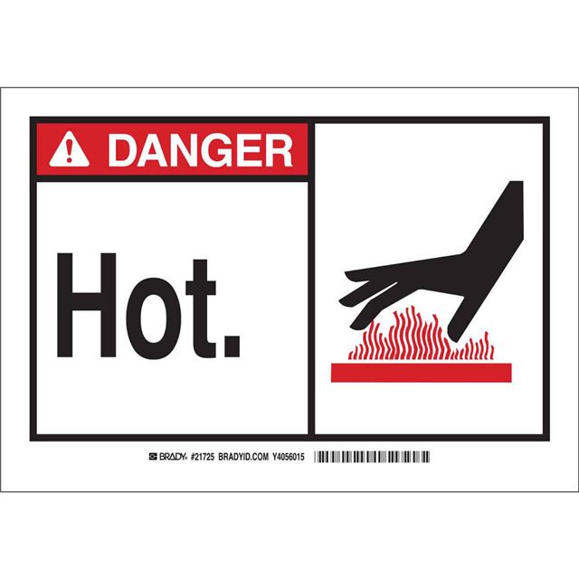 B302 3.5X5 ANSI BLK,RED/WHT HOT