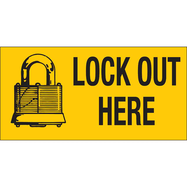 B302 2.25X4.5 BLK/YEL LOCK OUT H