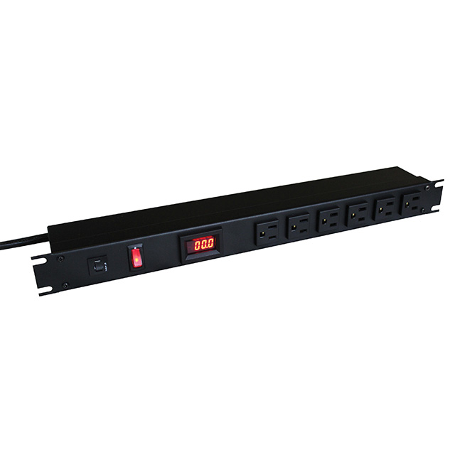 POWER STRIP 19" 15A 6OUT 6'CORD