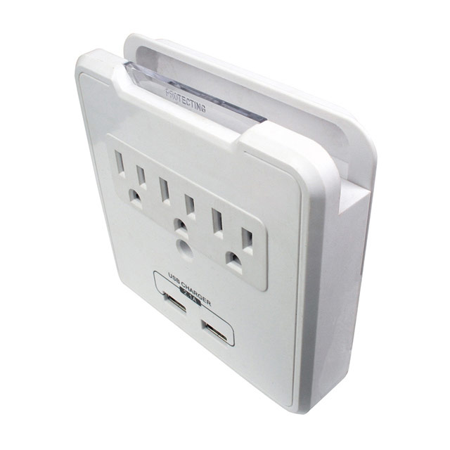 WALL SURGE TAP 3OUTLETS W/ 2 USB