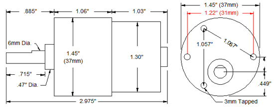 GEARMOTOR 6 RPM 12V