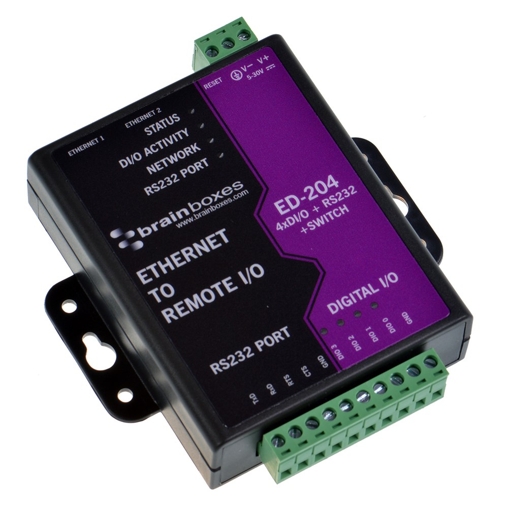 ETHERNET TO 4 DIGITAL IO AND RS2