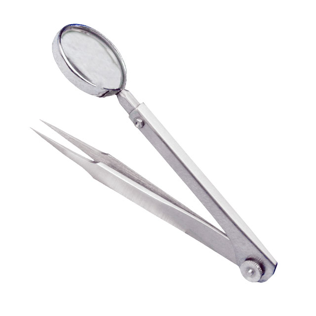 MAGNIFIER W/STRAIGHT TWEEZER TIP