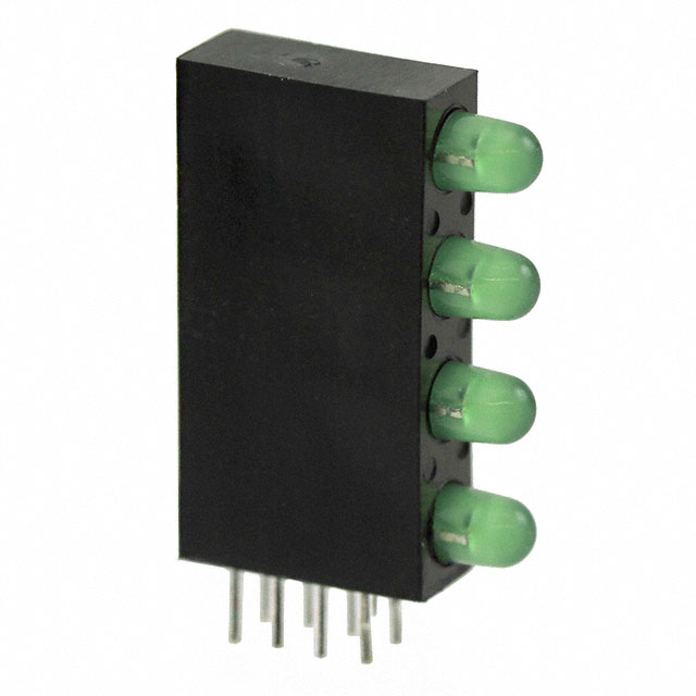 LED CBI 3MM QUAD GRN DIFF RA