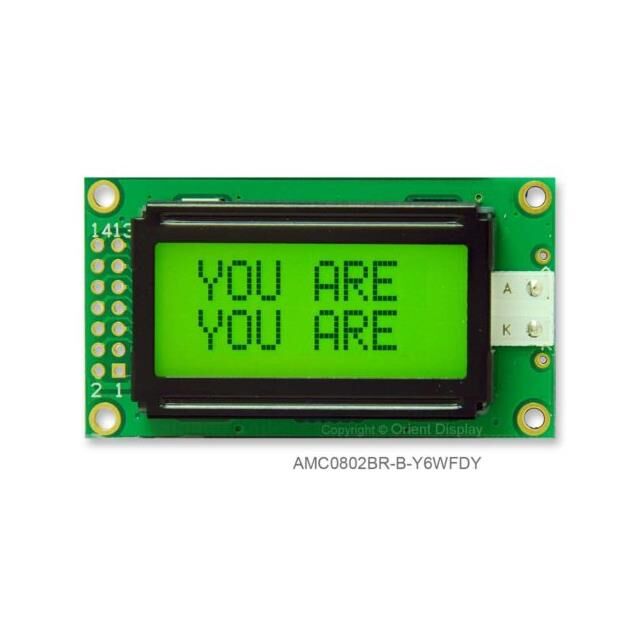 LCD COB CHAR 8X2 Y/G TRANSF