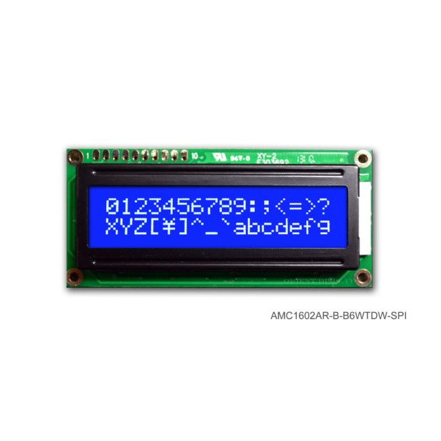 COB CHAR 16X2 BLUE TRANSM SPI