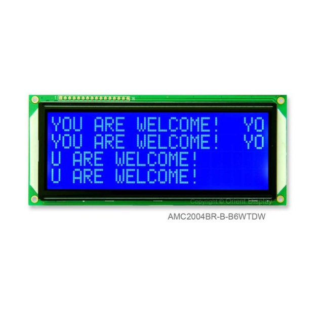 LCD COB CHAR 20X4 BLUE TRANSM