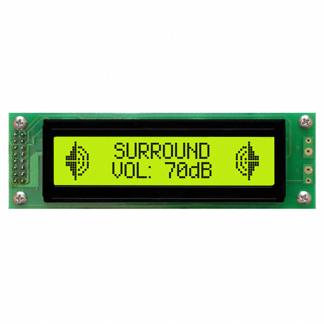 LCD MOD 40DIG 20X2 TRANS YLW/GRN
