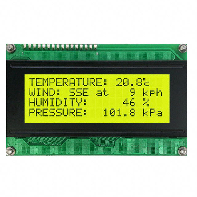 LCD MOD 80DIG 20X4 TRANS YLW/GRN