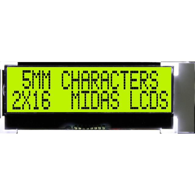 2X16 CHARACTER CHIP-ON-GLASS LCD