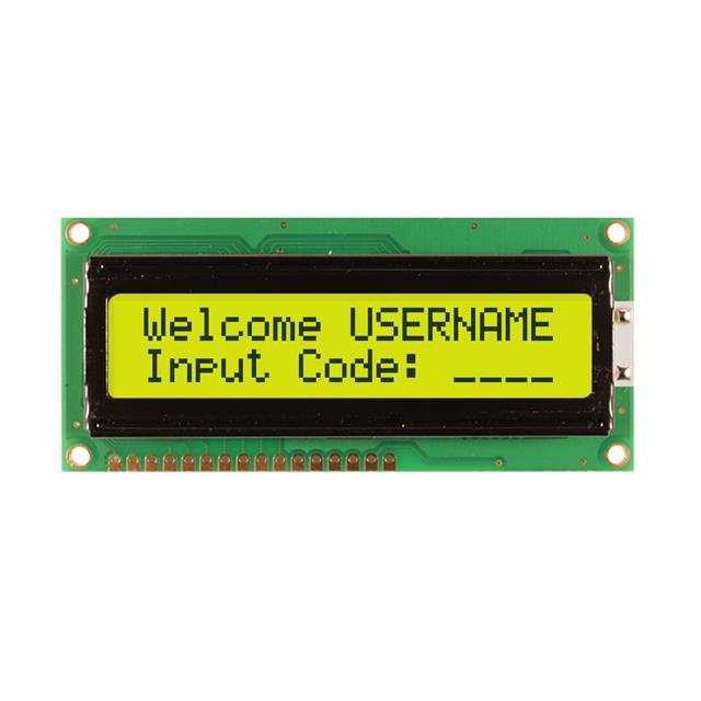 LCD MOD 32DIG 16X2 TRANS YLW/GRN