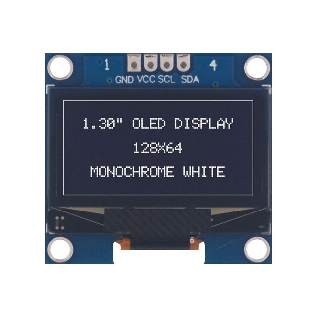 GRAPHIC DISPLAY OLED WHITE 1.3"