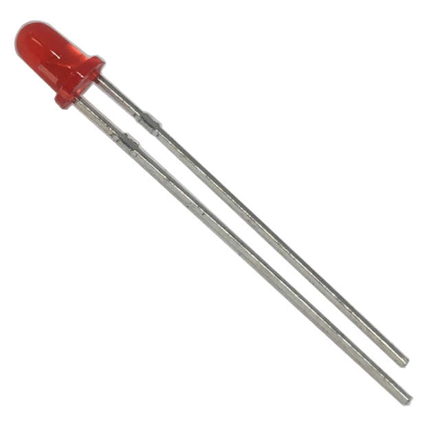 LED RED DIFFUSED T-1 T/H