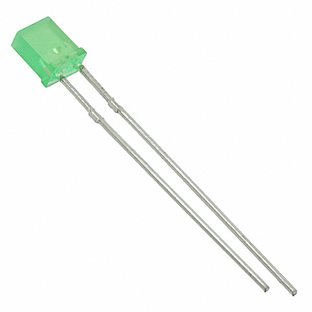 LED GREEN DIFF RECT 2MMX4MM T/H