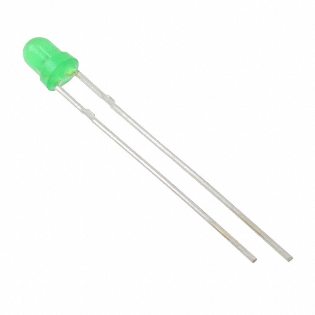 LED GREEN DIFFUSED 3MM ROUND T/H