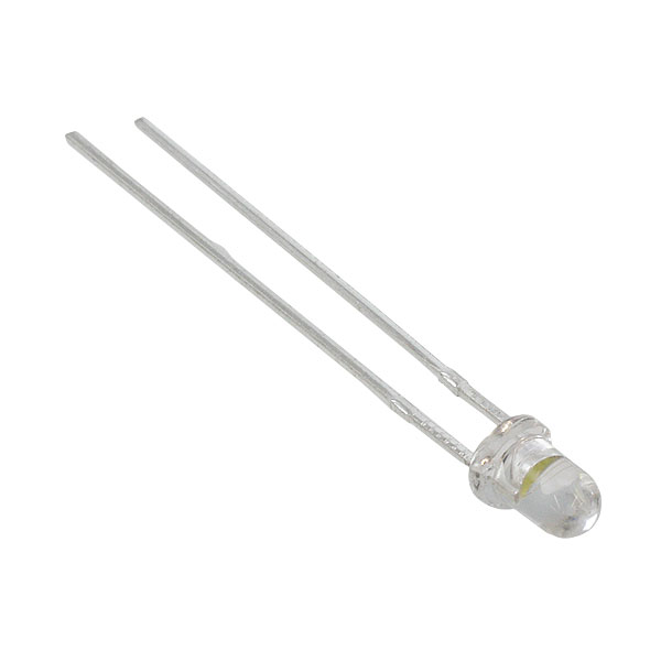 LED WHITE CLEAR 3MM ROUND T/H
