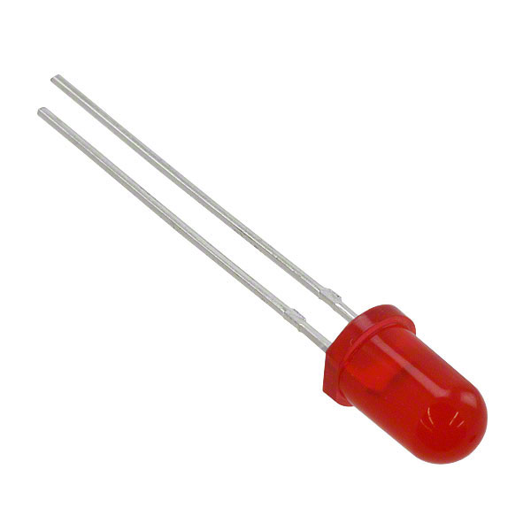 LED RED DIFFUSED 5MM ROUND T/H
