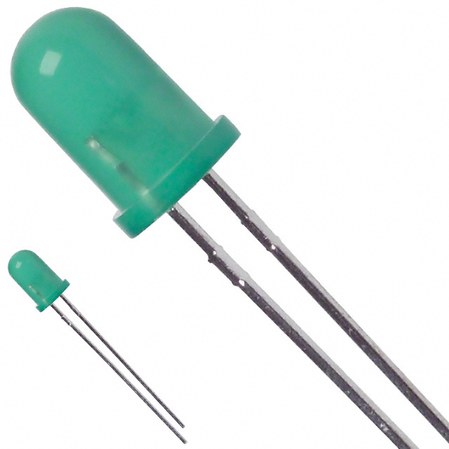 LED GREEN DIFFUSED T-1 3/4 T/H