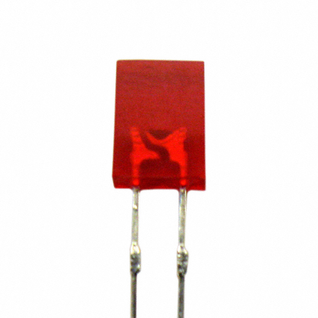 LED RED DIFFUSED RECTANGULAR T/H