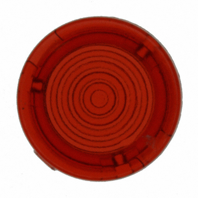 LENS TRANSPARENT ROUND RED