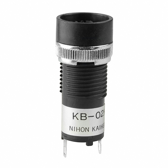 SWITCH IND PB RND BLACK HSNG SLD