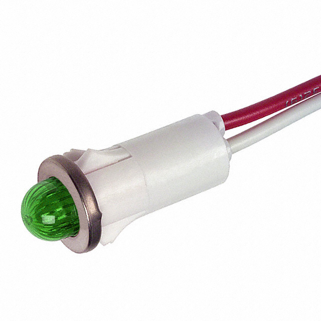 LED PNL IND GREEN WIRE LEADS