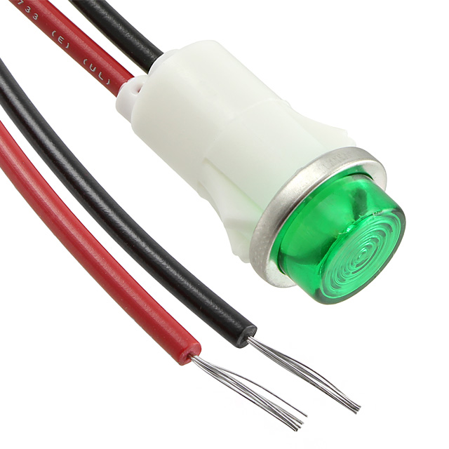 LED PNL IND GREEN DIFF WIRE LDS