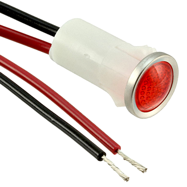 LED PNL IND RED DIFF WIRE LEADS