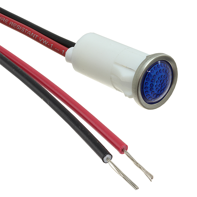 LED PNL IND BLUE CLEAR WIRE LDS