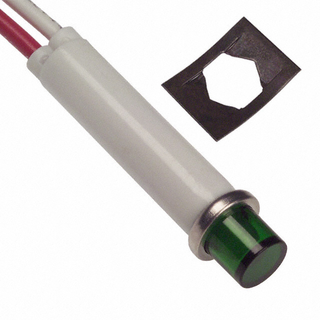 LED PNL IND GREEN WIRE LEADS