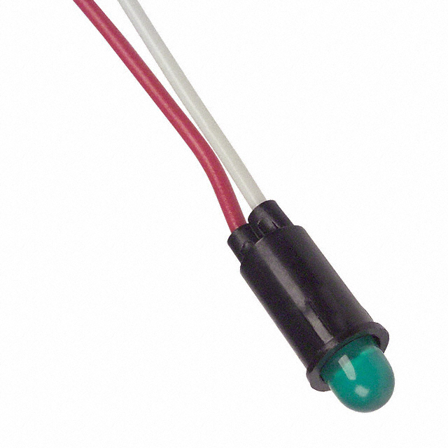 LED PNL IND GREEN WIRE LEADS